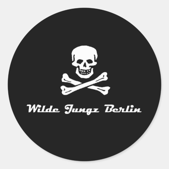 Sticker Rond Broderie sauvage (Devant)