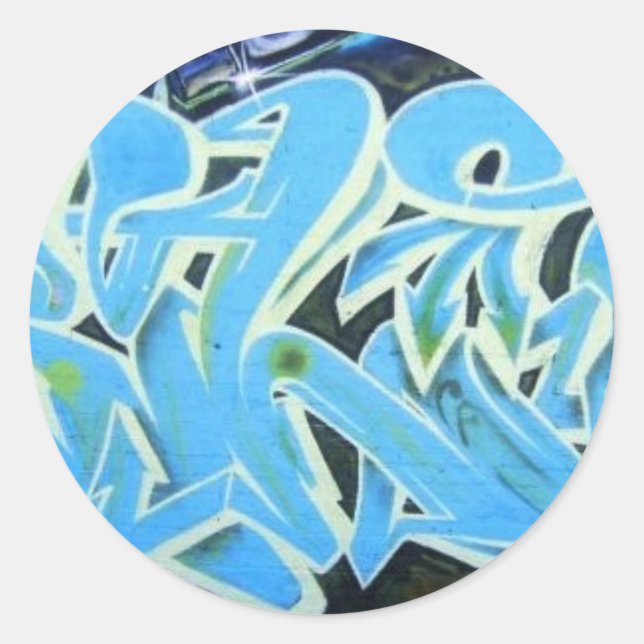 Sticker Rond Brodeur de graffiti (Devant)