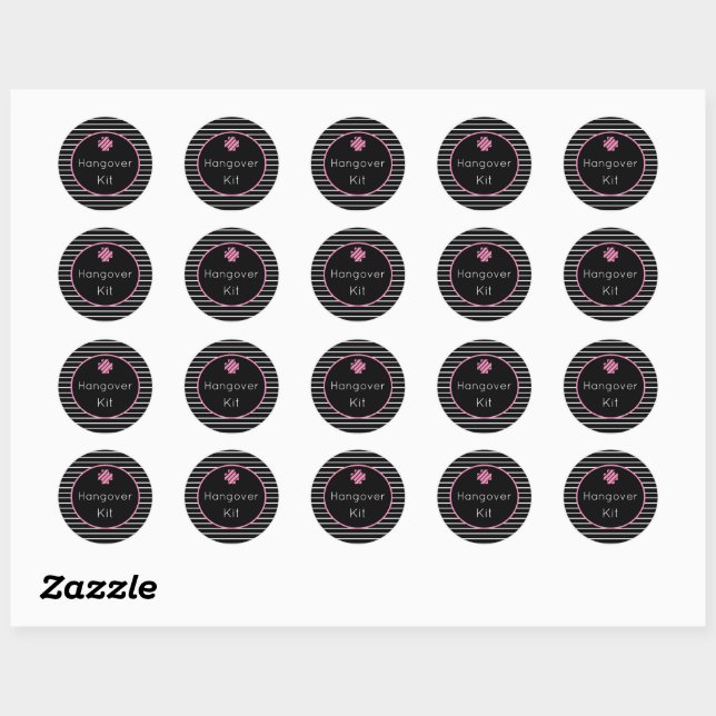 Sticker Rond Brodeurs de Hangover (Feuille)