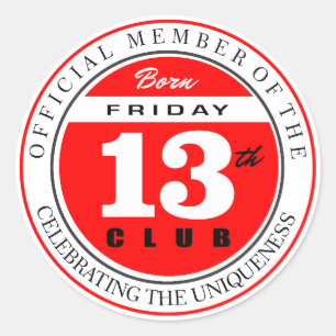 Sticker Rond Bron Friday 13th Club