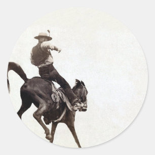 Sticker Rond Bronco s'opposant