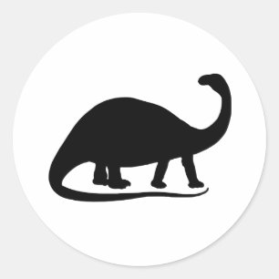 Sticker Rond Brontosaurus