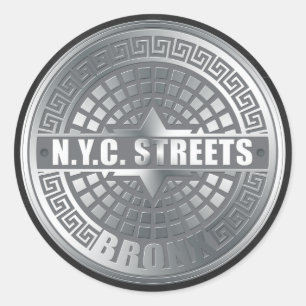 Sticker Rond Bronx des trous de forage