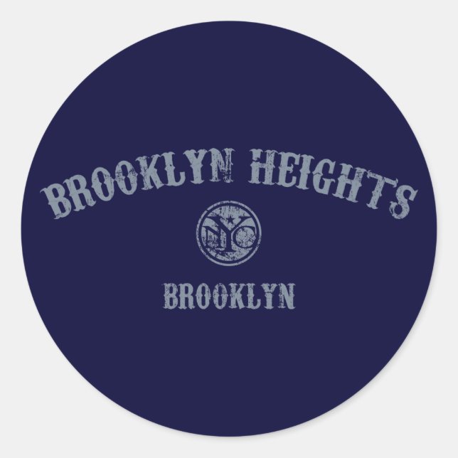 Sticker Rond Brooklyn Heights (Devant)
