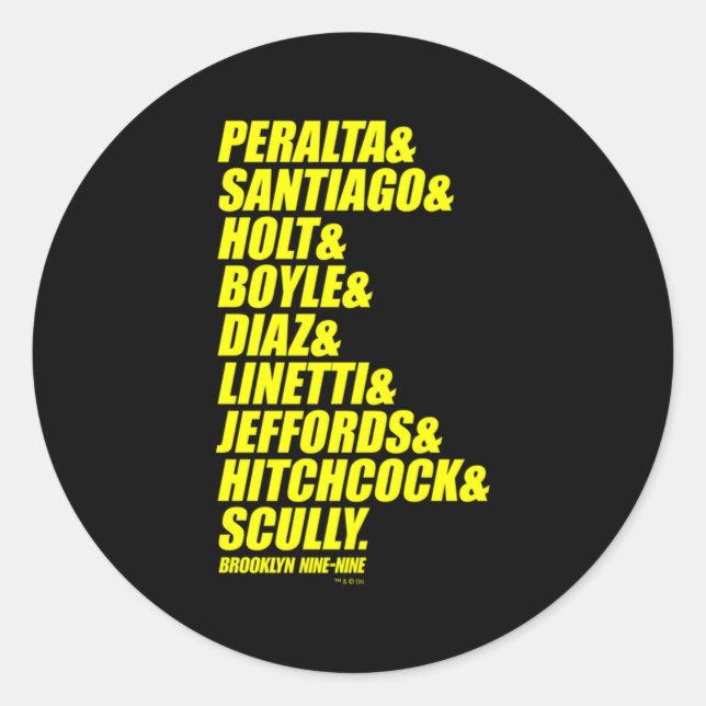 Sticker Rond Brooklyn Neuf-Neuf Ampersand (Devant)