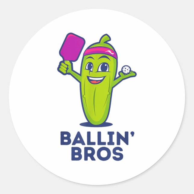 Sticker Rond Bros De Pickle Ballin - Cadeaux Amis, Frères Ou (Devant)