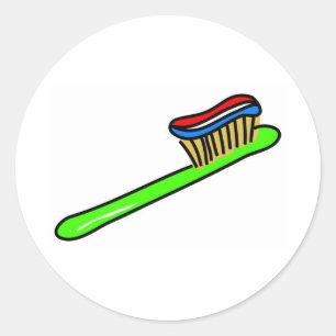 Sticker Rond Brosse à dents