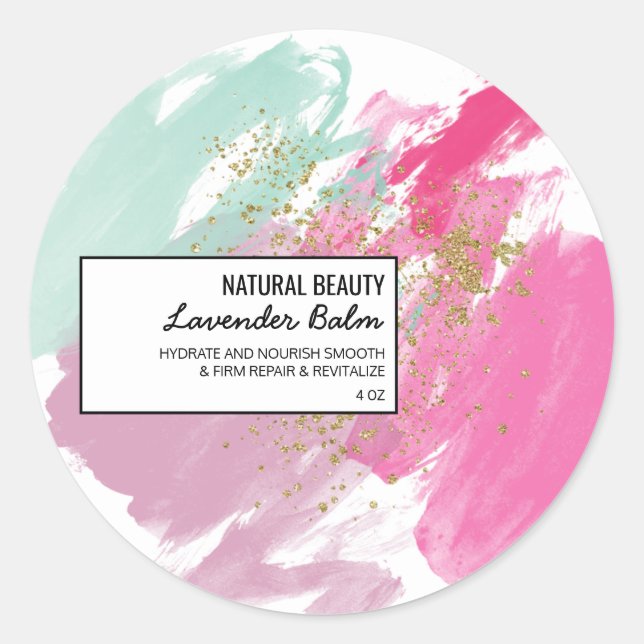 Sticker Rond Brosse aquarelle (Devant)