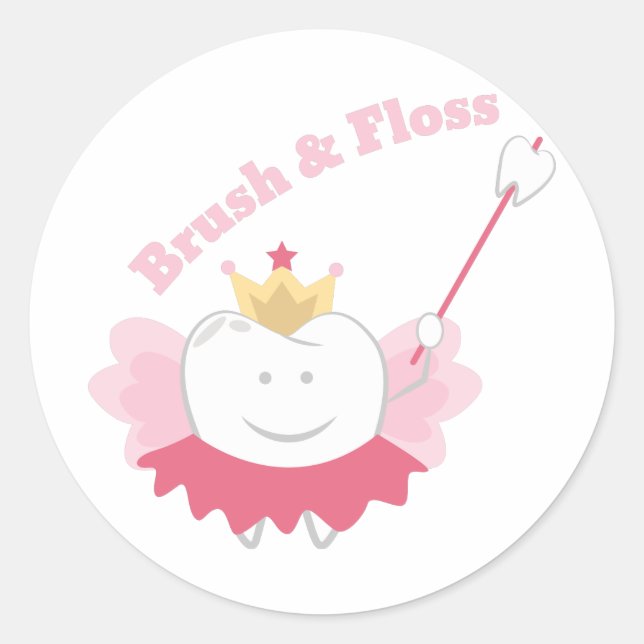 Sticker Rond Brosse & Floss (Devant)