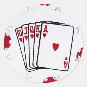 Sticker Rond Brosse royale dans les coeurs