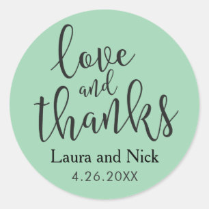 Sticker Rond Brosse Script Merci Décontracté moderne