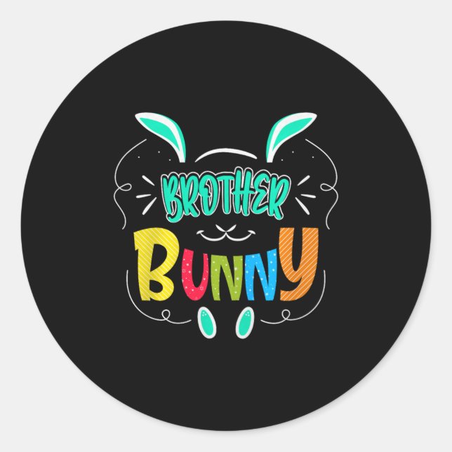 Sticker Rond Brother Bunny Premium Tri-blend  (Devant)