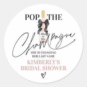 Sticker Rond Brouiller Pop La Fête des mariées Champagne