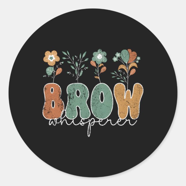 Sticker Rond Brow Whisperer Eyebrow Tech Brow Stylist Eyebrow (Devant)