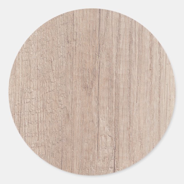 Sticker Rond Brown Bois Look Blank Elegant Modèle (Devant)