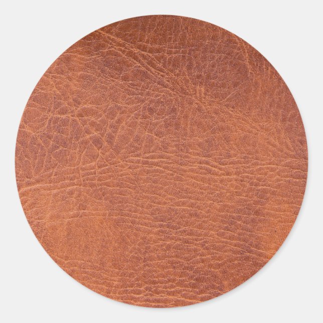 Sticker Rond Brown leather (Devant)