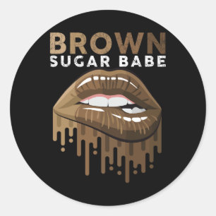 Sticker Rond Brown Sugar Be Black History Mois Junetdix Mela
