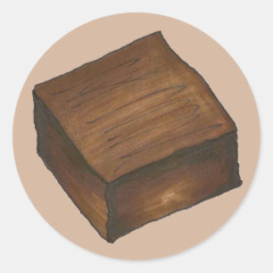 Sticker Rond Brownie Bake Vente Baking Chocolate Brownies Foody