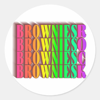 STICKER ROND BROWNIESROCK