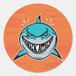 Sticker Rond Bruce - Attaque au requin