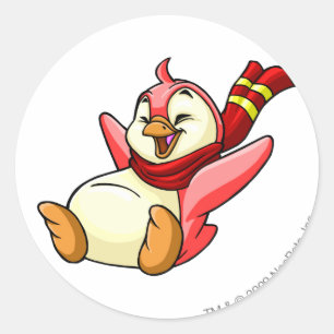 Sticker Rond Bruce Red