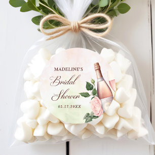 Sticker Rond Brunch et Champagne Pétillant Enterrement de Vie d