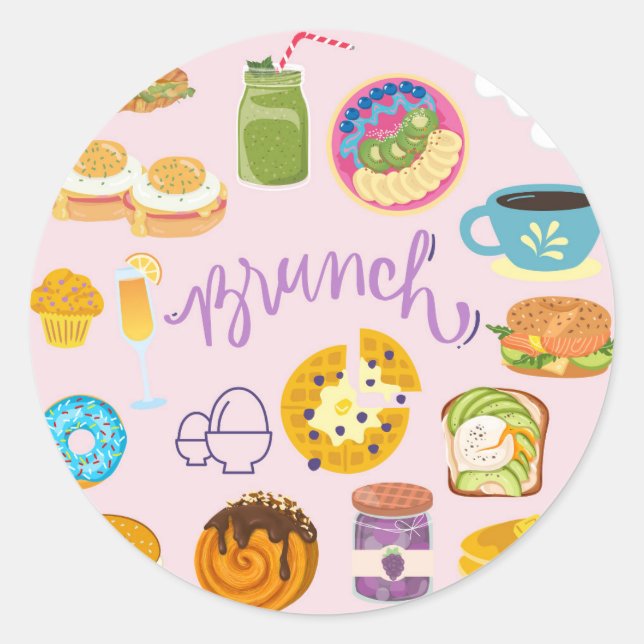 Sticker Rond Brunch Squad (Devant)