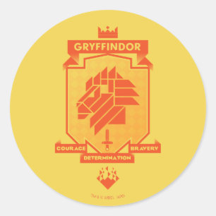 Sticker Rond Brutalist GRYFFINDOR™ Crest