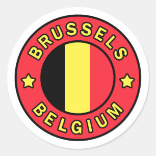 Sticker Rond Bruxelles Belgique