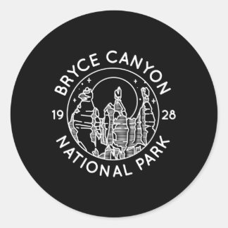 Sticker Rond Bryce Canyon National Park White Line Extérieur