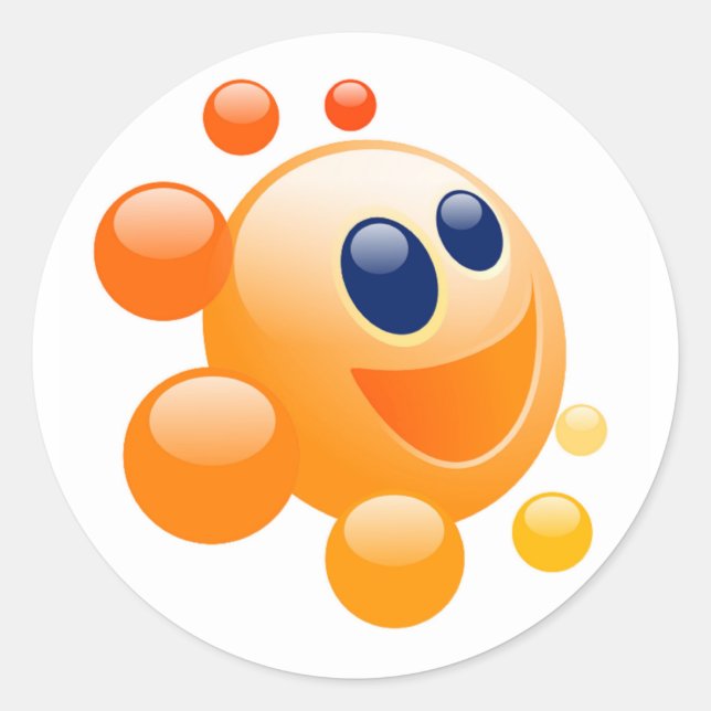 STICKER ROND BUBBBLY SUN (Devant)