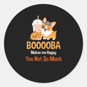 Sticker Rond Bubble Tea Kawaii Halloween