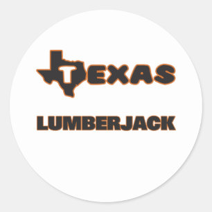 Sticker Rond Bûcheron du Texas