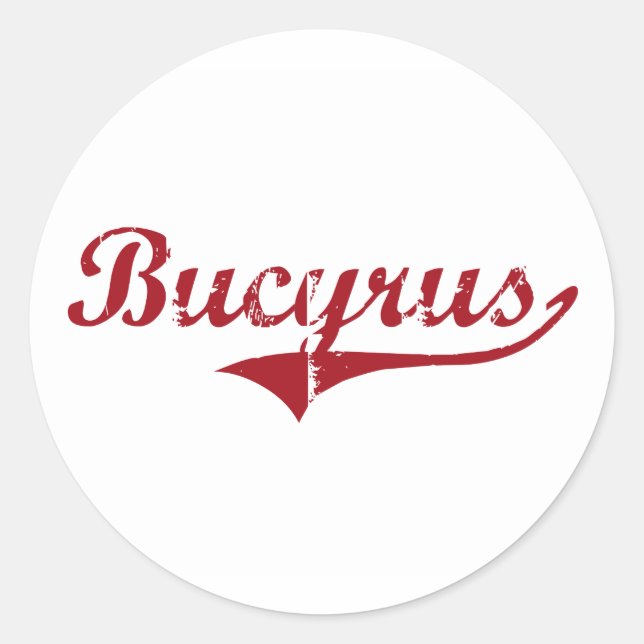 Sticker Rond Bucyrus Ohio Classic Design (Devant)