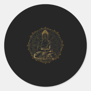Sticker Rond Buddha Mandala