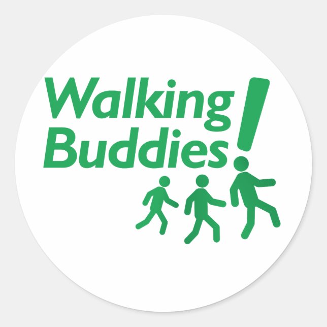 Sticker Rond BUDDIES DE MARCHE Motivation à marcher (Devant)
