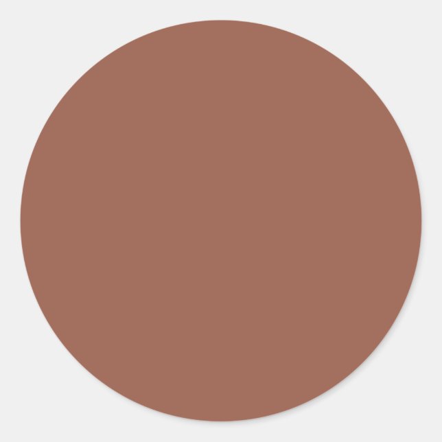 Sticker Rond BUDGET Dark Terracotta Mariage monochrome (Devant)
