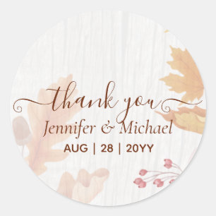 Sticker Rond BUDGET Tout en 1 Feuilles automnales Terracotta Ma