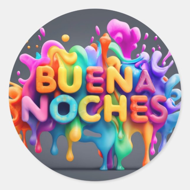 Sticker Rond Buenas noches pour noël (Devant)