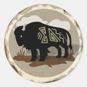 Sticker Rond Buffalo 3D