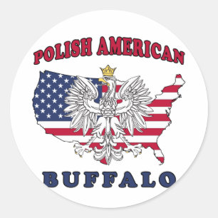 Sticker Rond Buffalo New York polonais