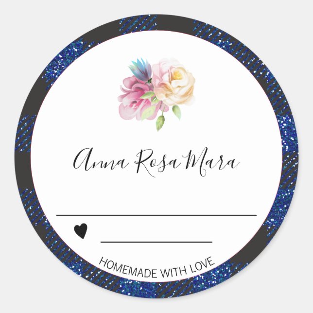 Sticker Rond * Buffalo Parties scintillant AP30 En vichy Cannin (Devant)