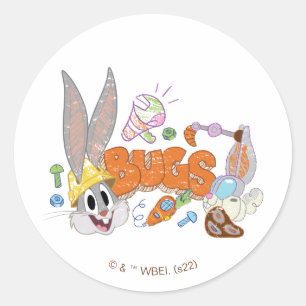 Sticker Rond BUGS BUNNY BUILDERS™  Croquis de BUGS BUNNY™