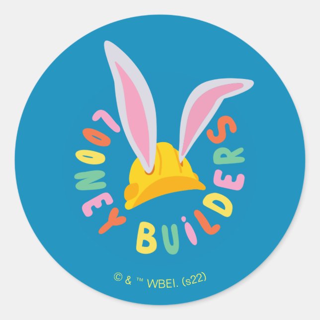 Sticker Rond BUGS BUNNY BUILDERS™| Hard Hat Circle Logo (Devant)
