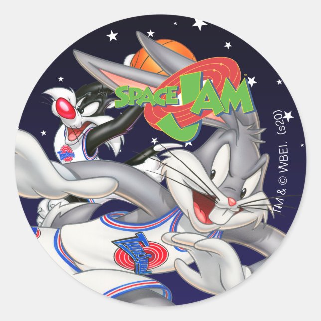 Sticker Rond BUGS BUNNY™ & SYLVESTER™ Assist (Devant)