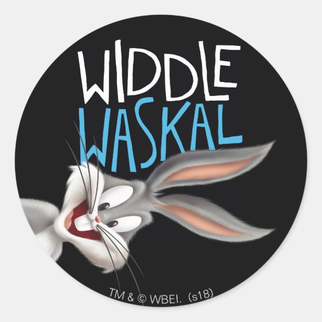 Sticker Rond BUGS BUNNY™- Widdle Waskal (Devant)