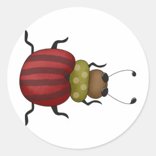 Sticker Rond Bugs 'n' Blooms ・ Beetle