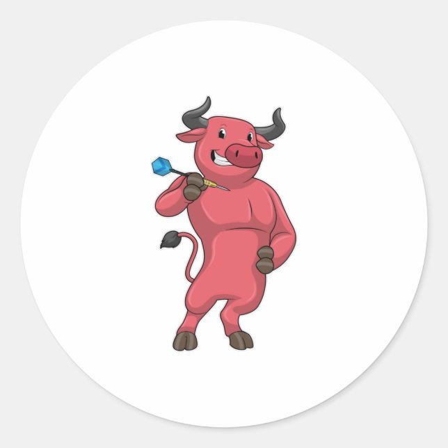 Sticker Rond Bull aux fléchettes avec Dart (Devant)