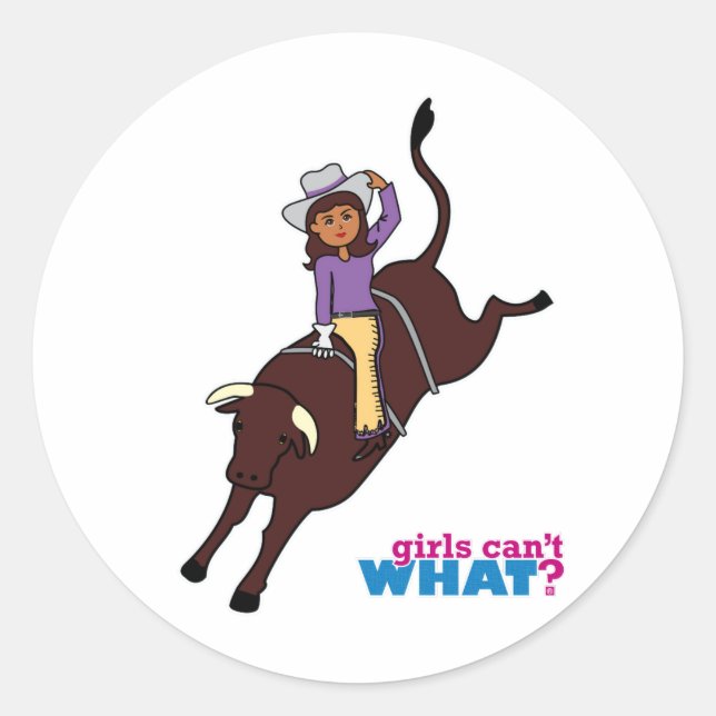 Sticker Rond Bull Rider Dark (Devant)