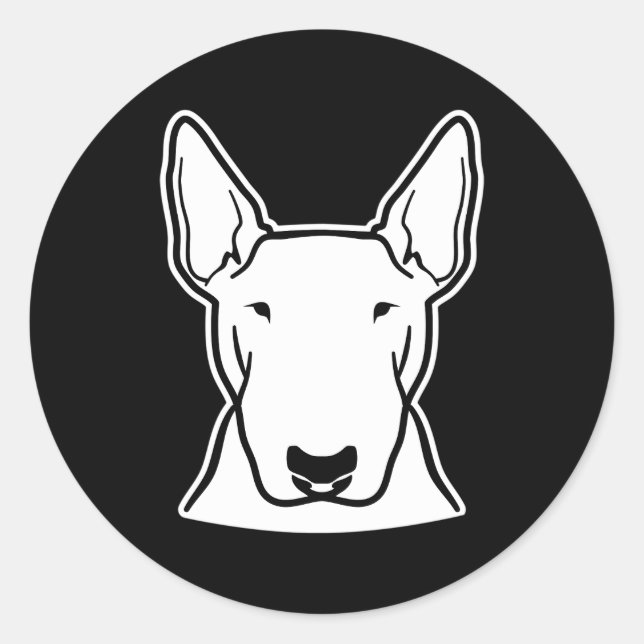 Sticker Rond Bull Terrier (Devant)